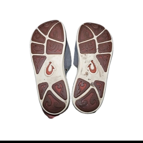 OluKai Men’s Nohea Moku No Tie Boat Shoes In Charcoal / Clay 13 - Picture 8 of 13